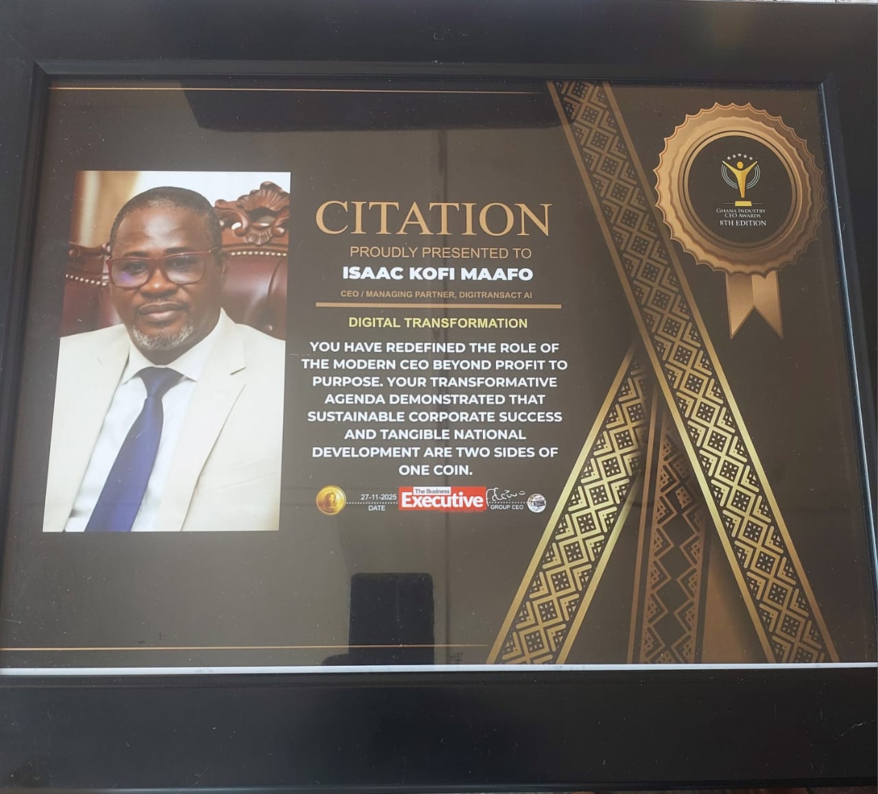 Official Award Citation