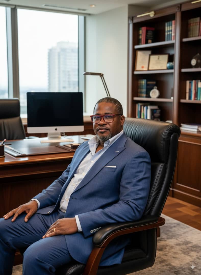 Isaac Kofi Maafo in his executive office